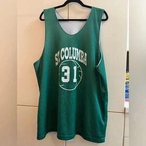 St.Columba 31 Basketball Jersey 2 Sided  Size  2XL White / Green